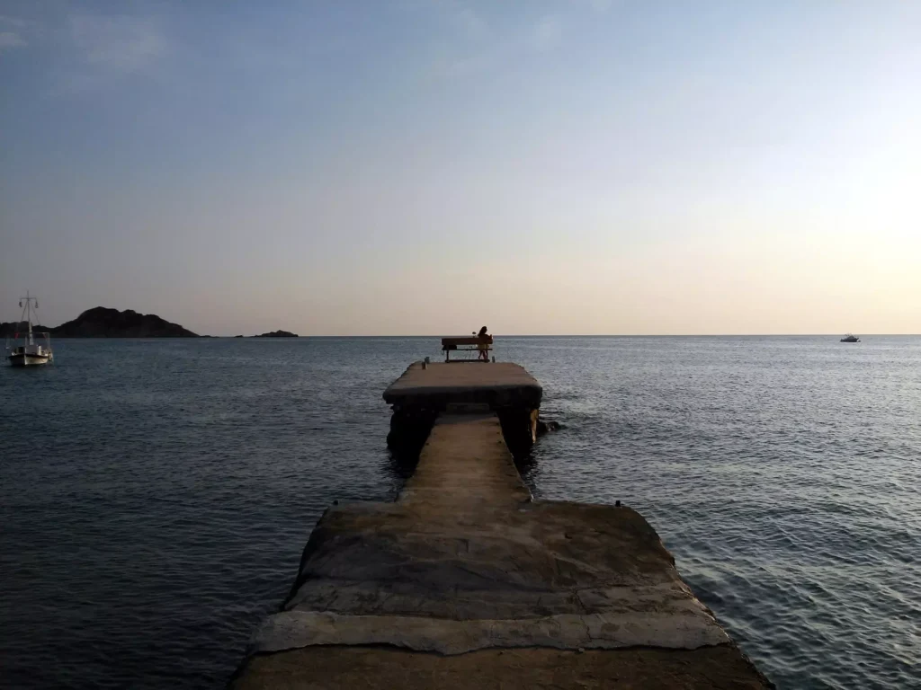 corfu arillas beach staring at the dock 1920w 1024x768
