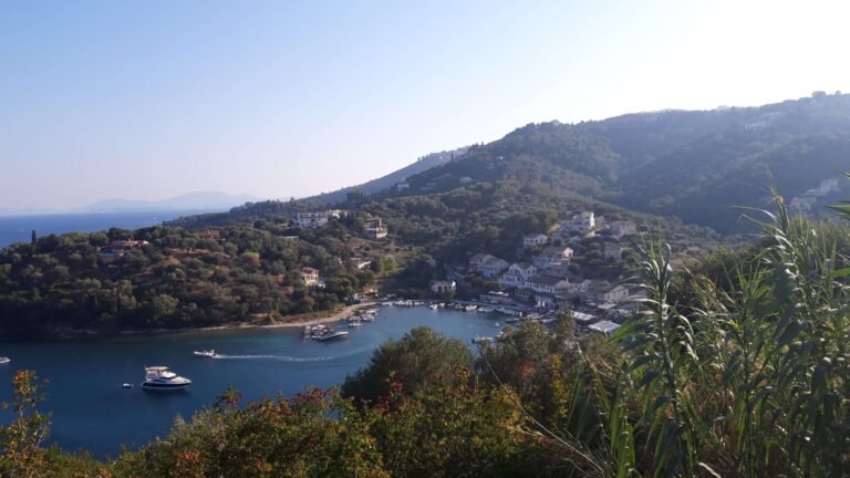 Panoramic view of Kalami Beach in Corfu, Greece. Panoramic view of Kalami Beach in Corfu, Greece.
